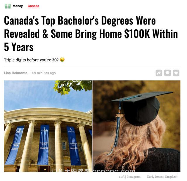 留学加拿大，不同专业收入差这么多？找找你身边隐形富豪