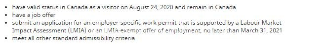 加拿大移民部长发布最新政策：帮助境内特定人士无需离境获取工签