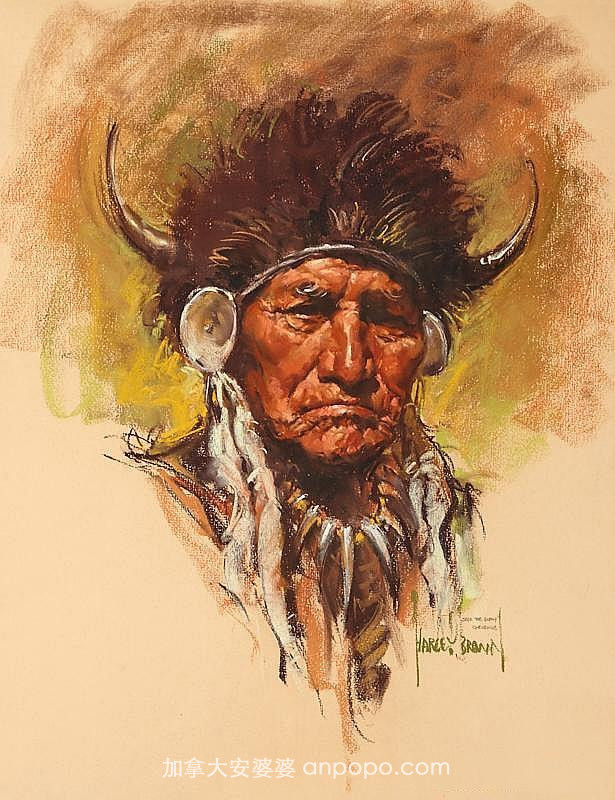加拿大画家：Harley Brown艺术作品——美洲原住民