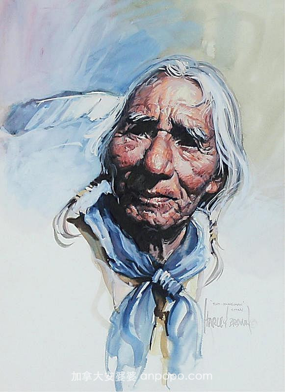 加拿大画家：Harley Brown艺术作品——美洲原住民