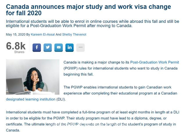 加拿大逐步解封，留学移民政策双向利好