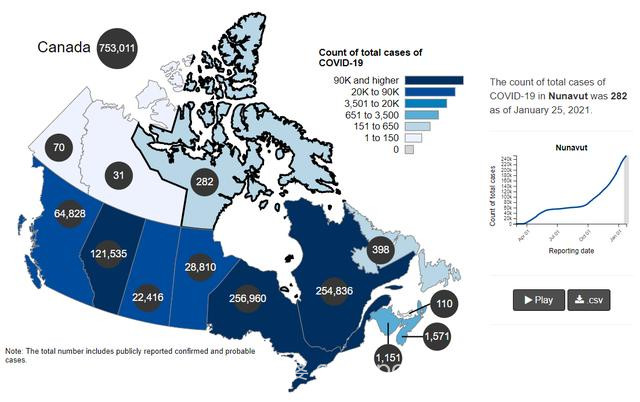 加拿大新冠肺炎累计确诊病例超过75万例