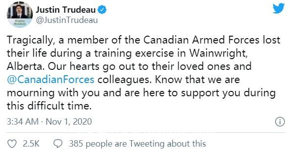 加拿大军方实弹训练击毙自己人 军警介入调查