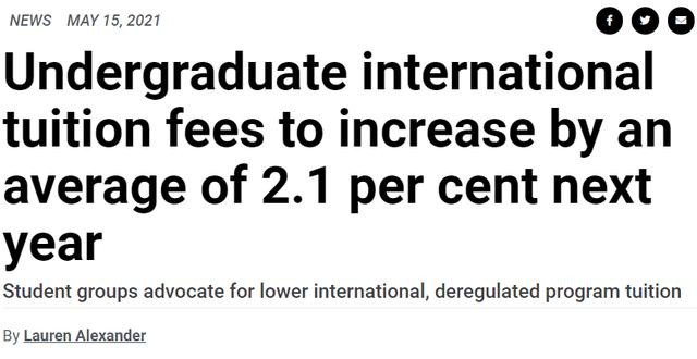 加拿大留学还不如移民？留学生又涨学费，热门专业上涨两倍