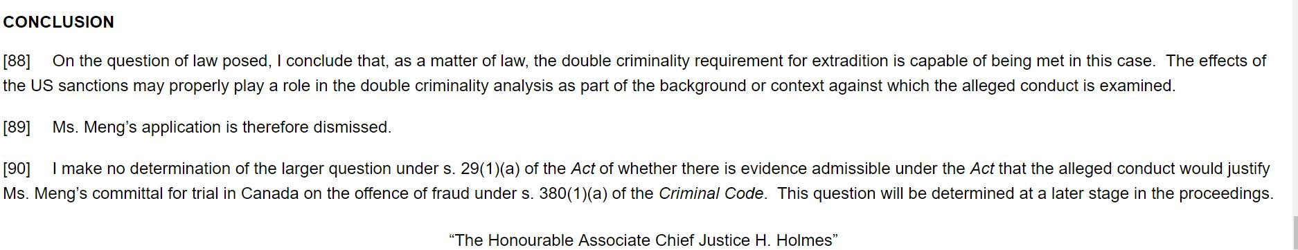 加拿大法院称孟晚舟符合“双重犯罪”，是什么意思？你真明白吗？