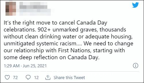 “我们不会庆祝被偷走的土地和生命”，加拿大原住民呼吁取消国庆日