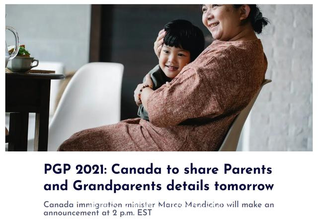 加拿大父母和祖父母担保移民申请细节明日公布