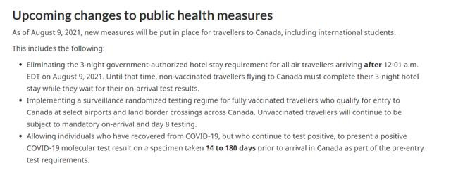 加拿大入境新规，符合要求可无需隔离