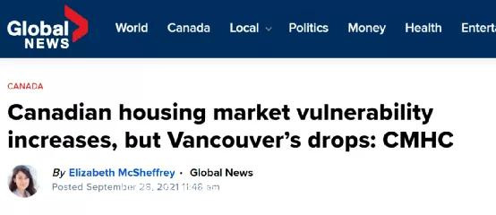 加拿大房市风险等级升至历史新高！温哥华地产成“定海神针”