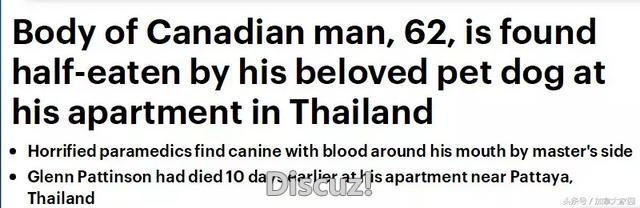 恐怖！加拿大男子家中暴毙，宠物狗吃掉他大半尸体后……